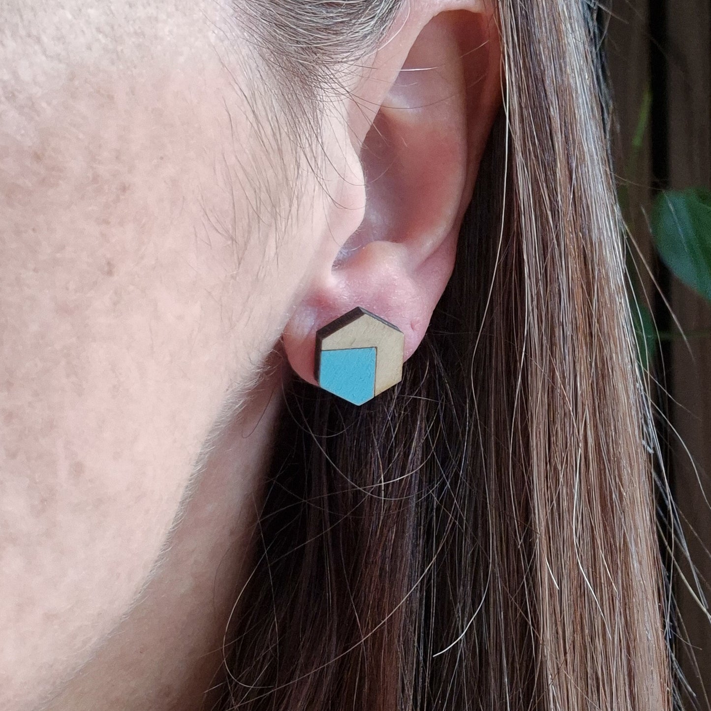 Hexagon Geo studs (painted)