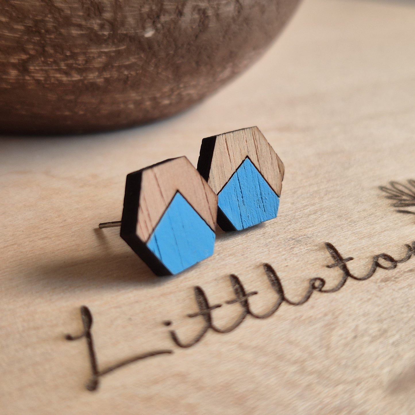 Hexagon Geo studs (painted)