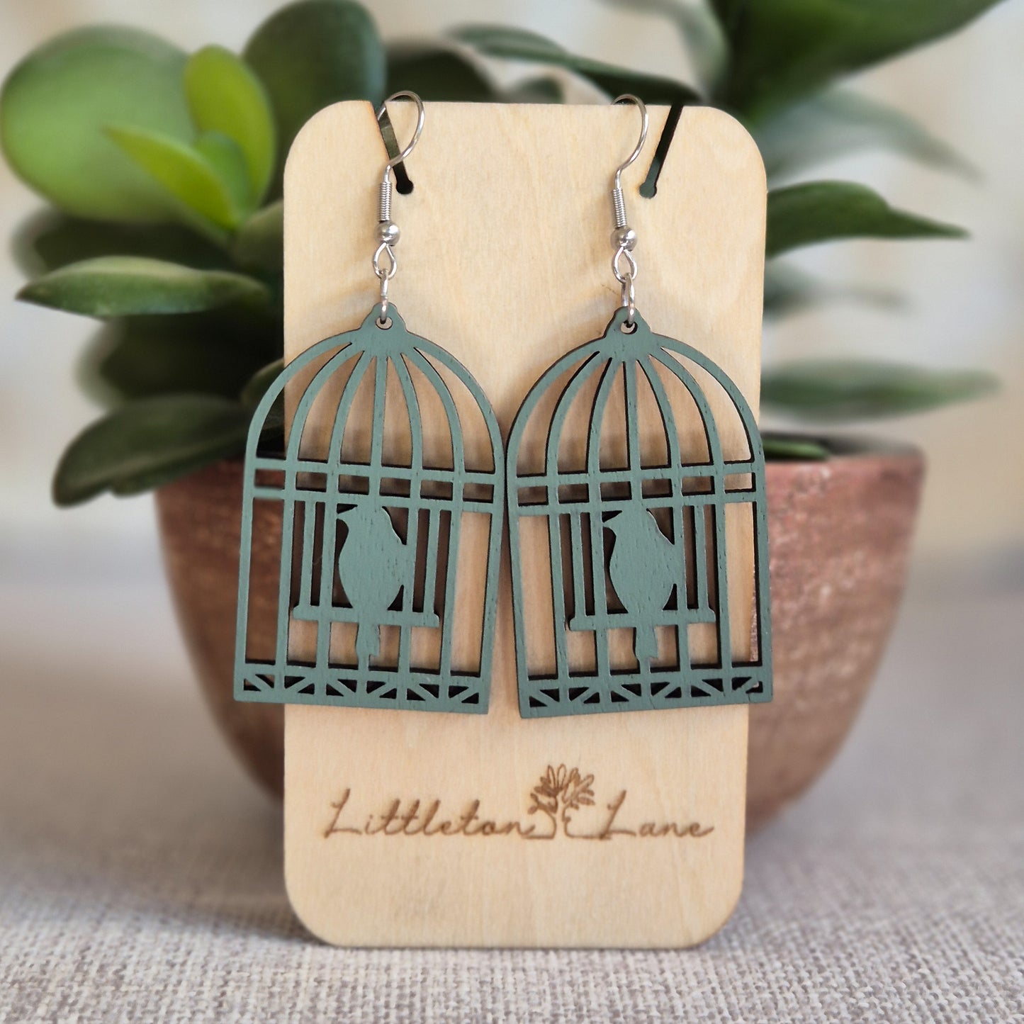 Sage Green Bird Cage Drops