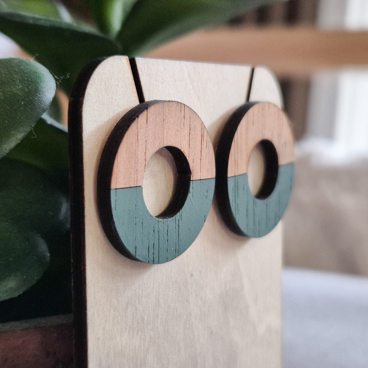 Sage Green Lifesaver Studs