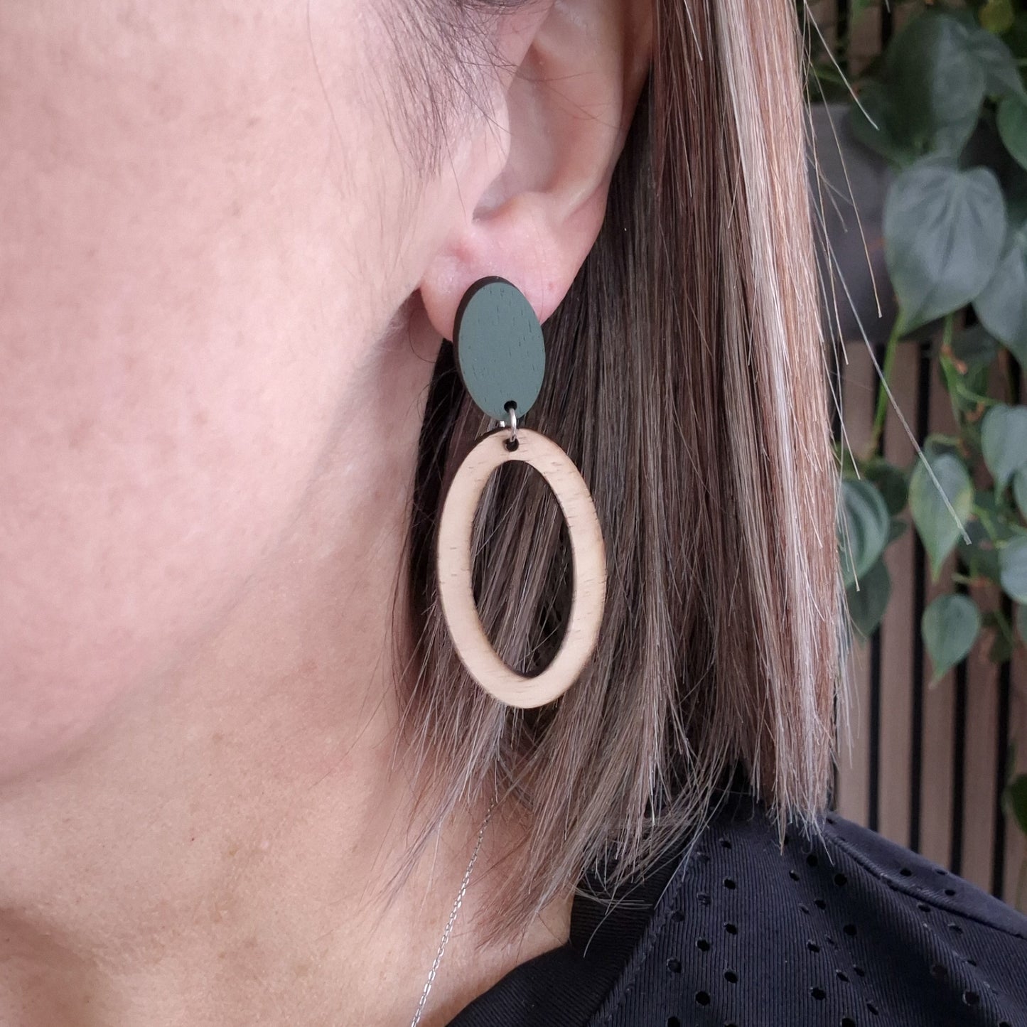 Sage Green Stud Drops