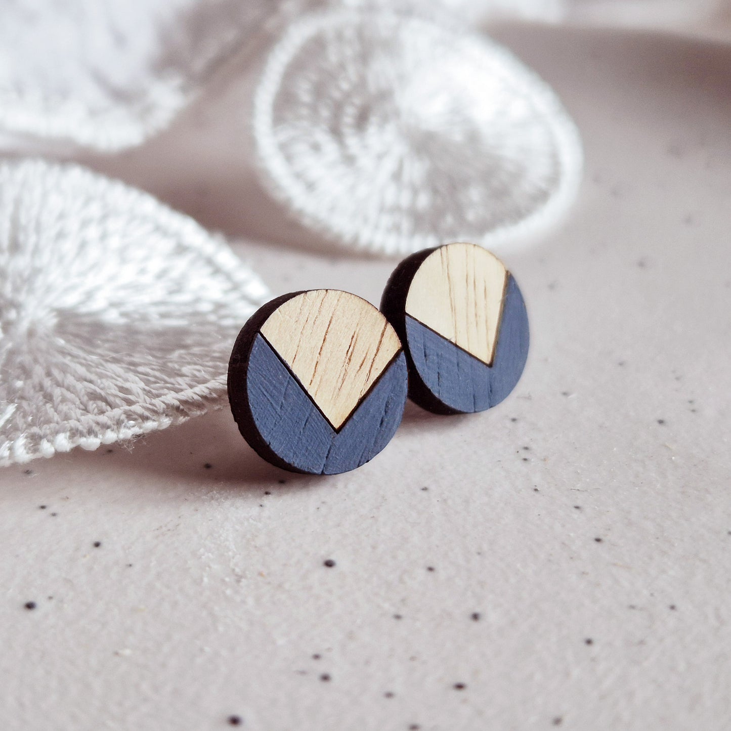 French Blue Geo Studs