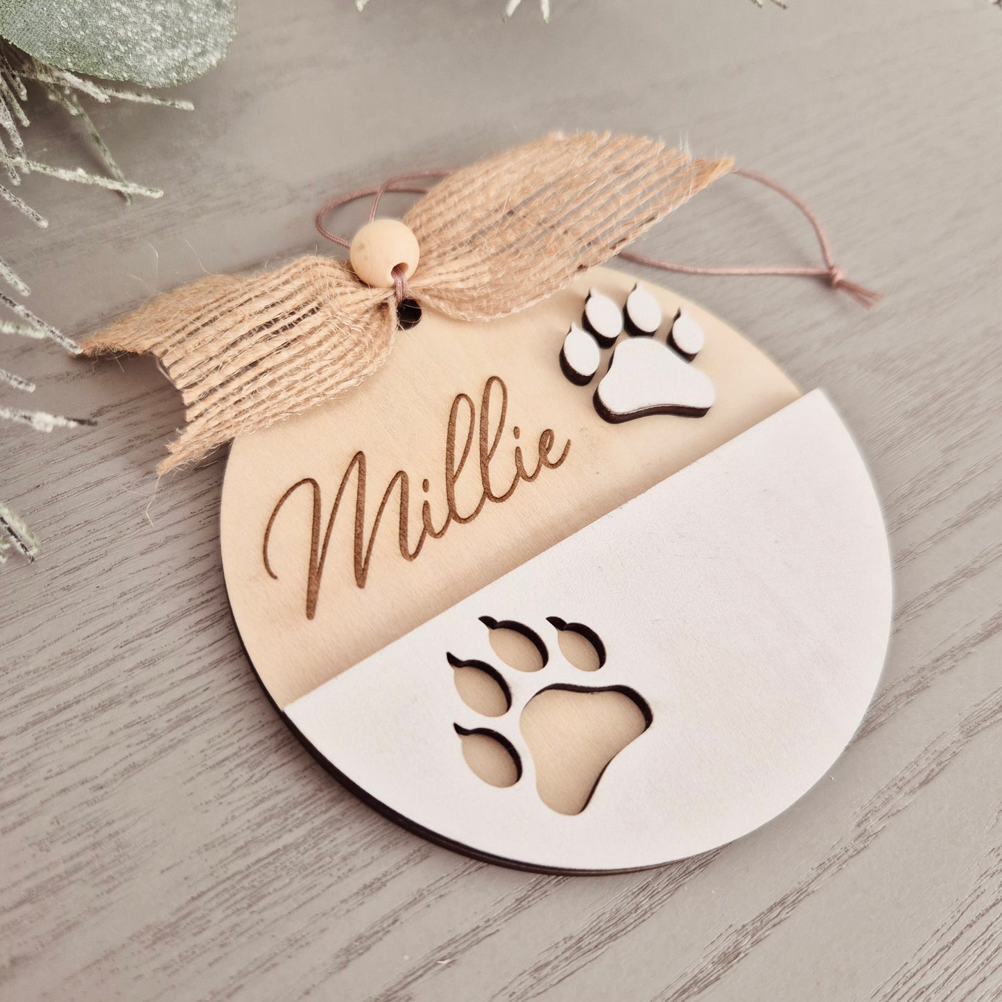 Personalised Round Cat Ornament