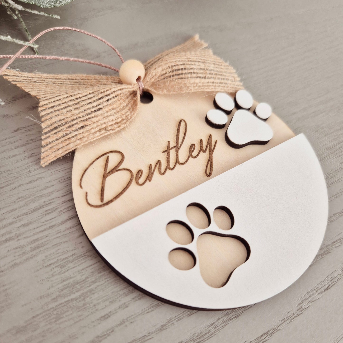 Personalised Round Dog Ornament