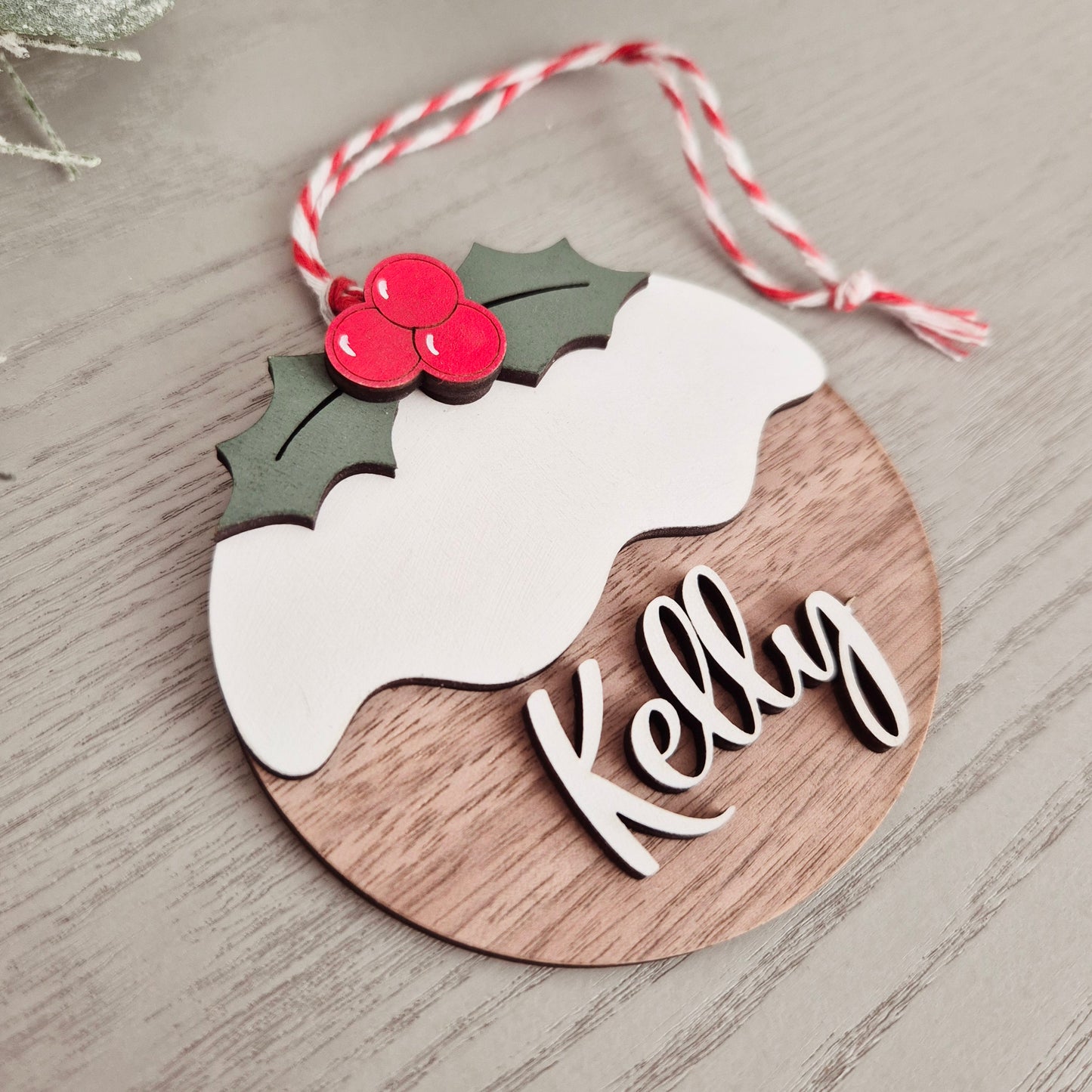 Personalised Christmas Pudding Ornament