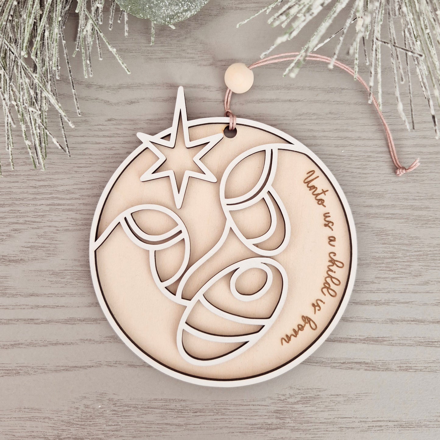 Unto Us A Child Is Born Ornament