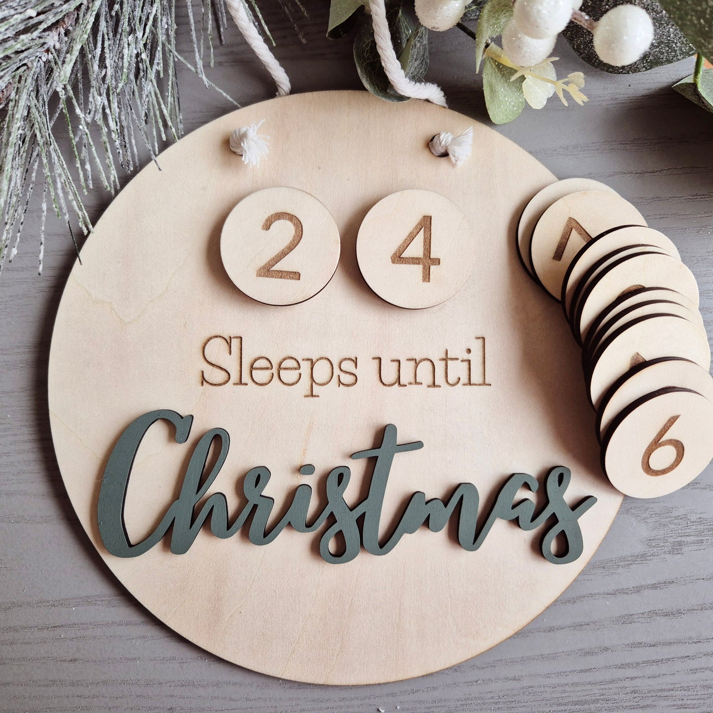 Sleeps Until Christmas Sign