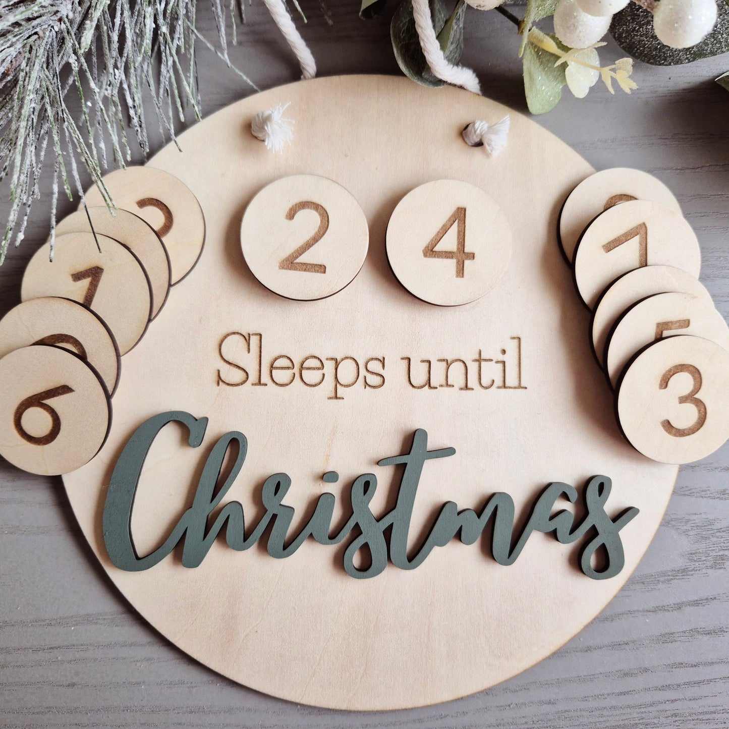Sleeps Until Christmas Sign
