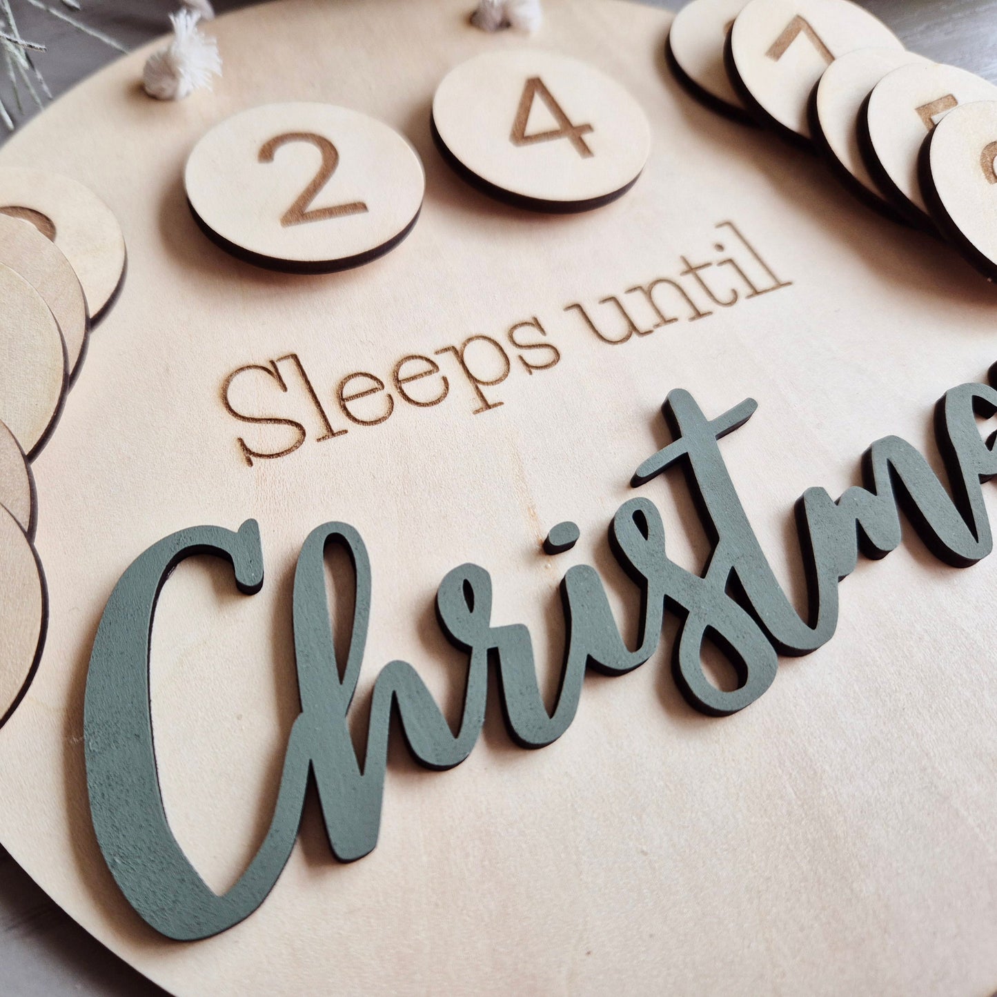 Sleeps Until Christmas Sign