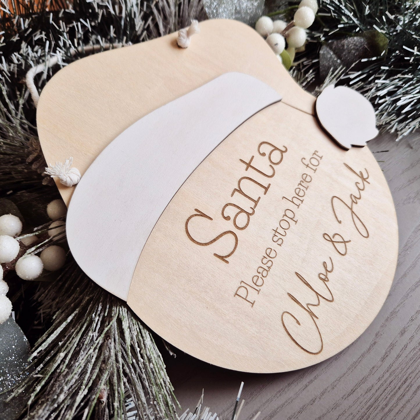 Personalised Santa Please Stop Here Sign