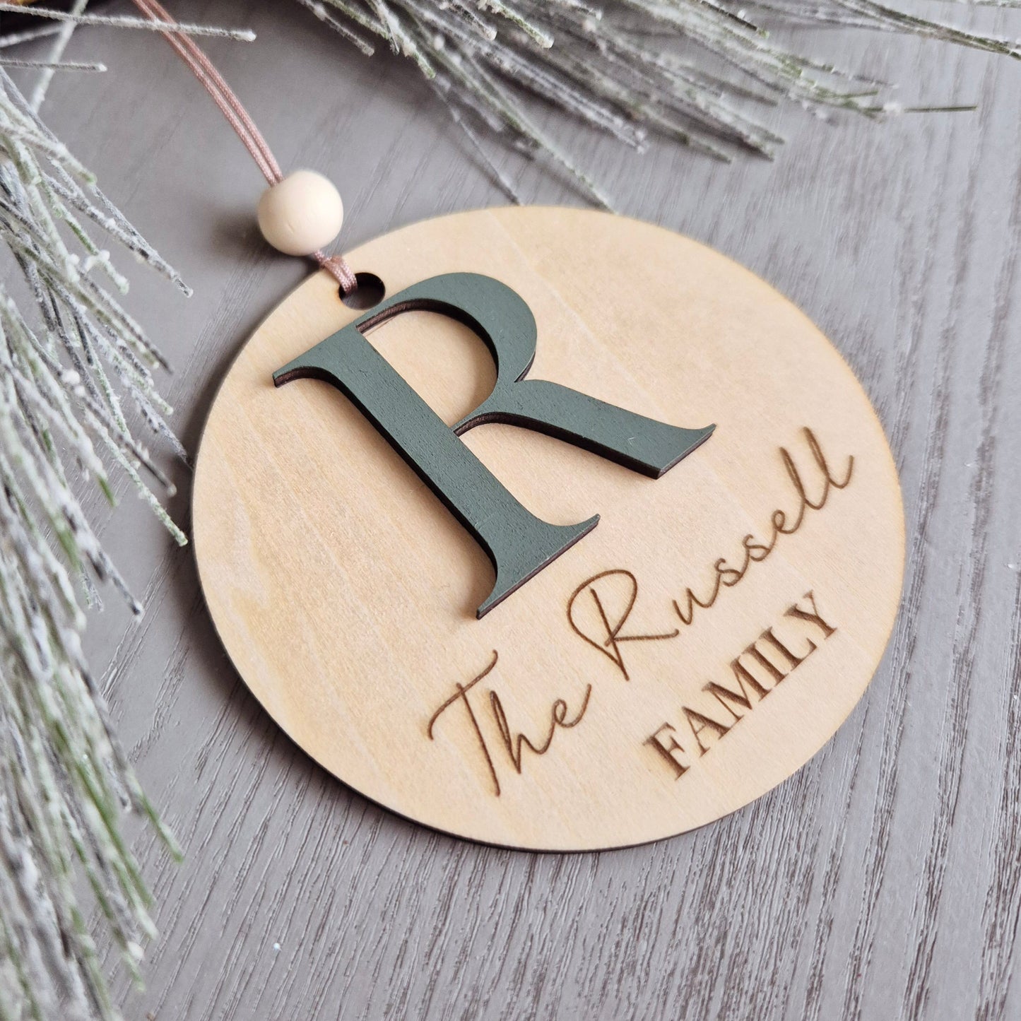 Personalised Round Initial Ornament