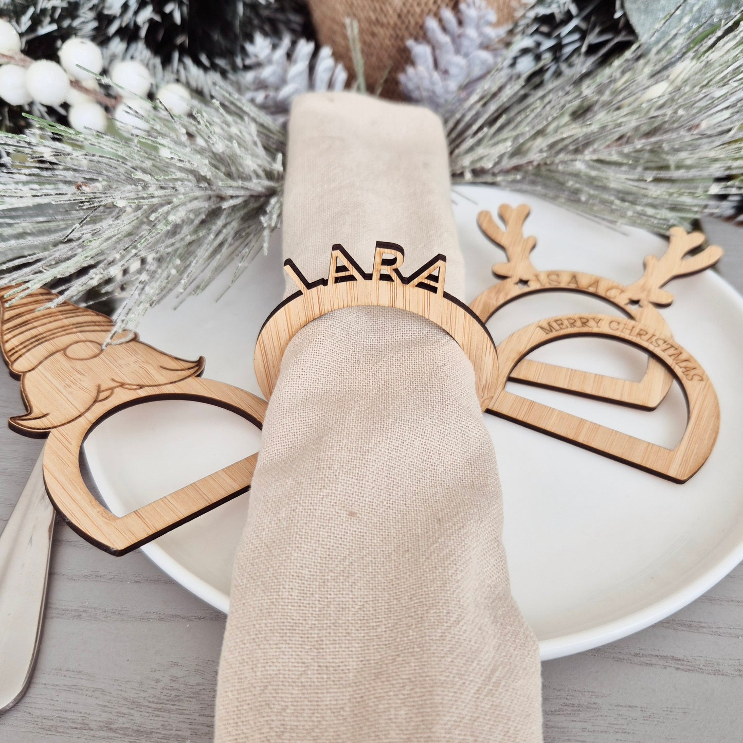 Personalised Bamboo Napkin Holder