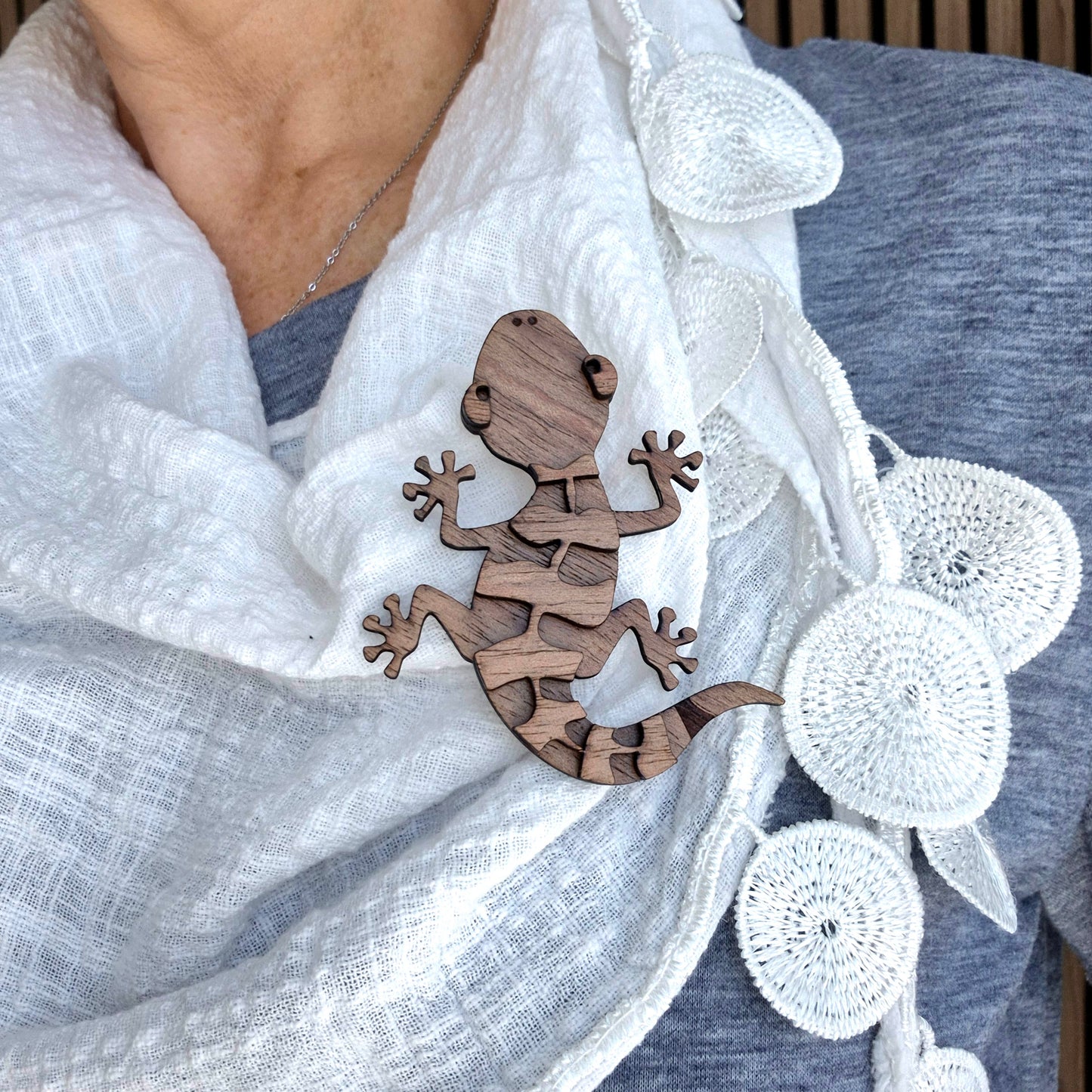Gecko Brooch