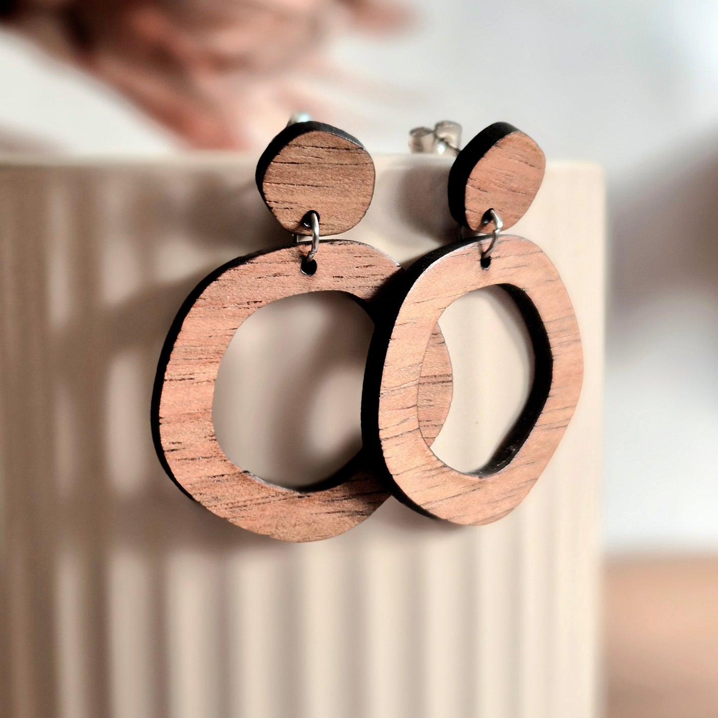 Organic Round Stud Drops