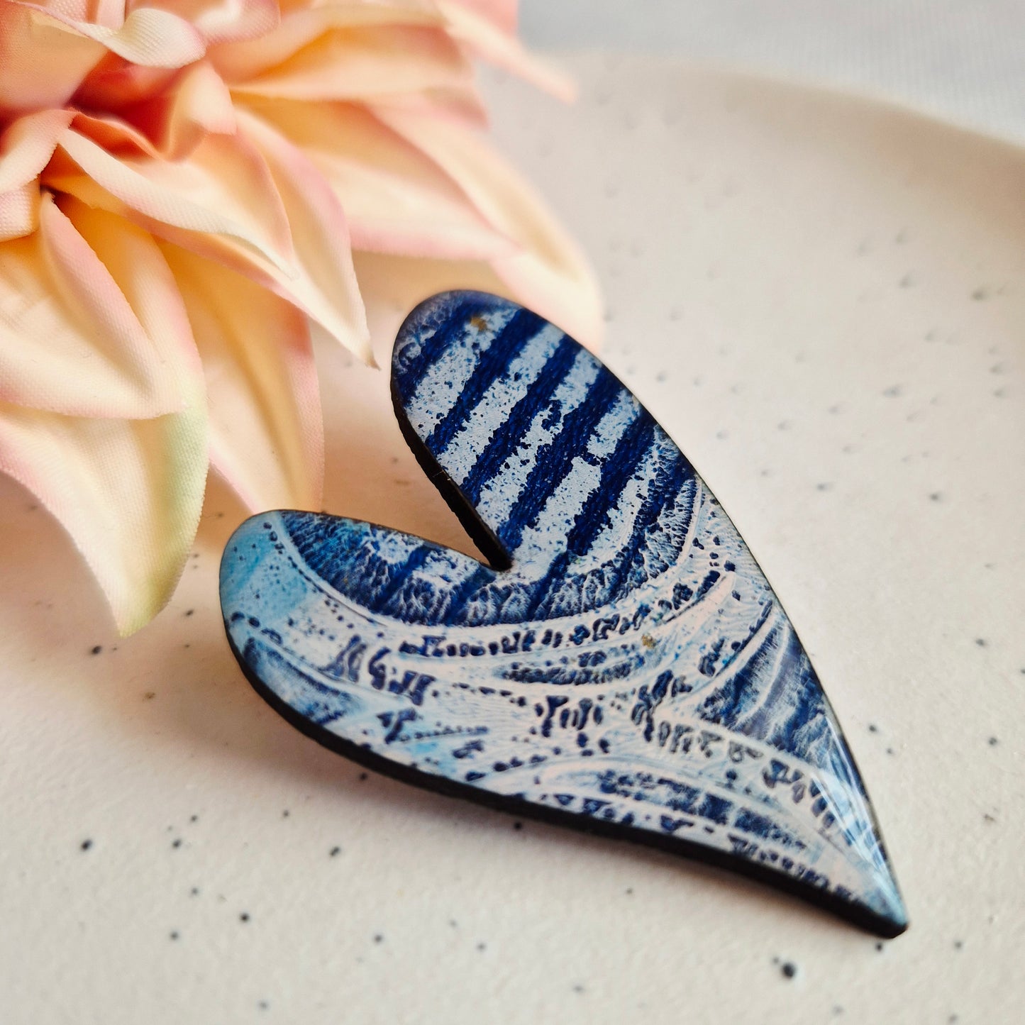 Heart Gel Plate Brooch