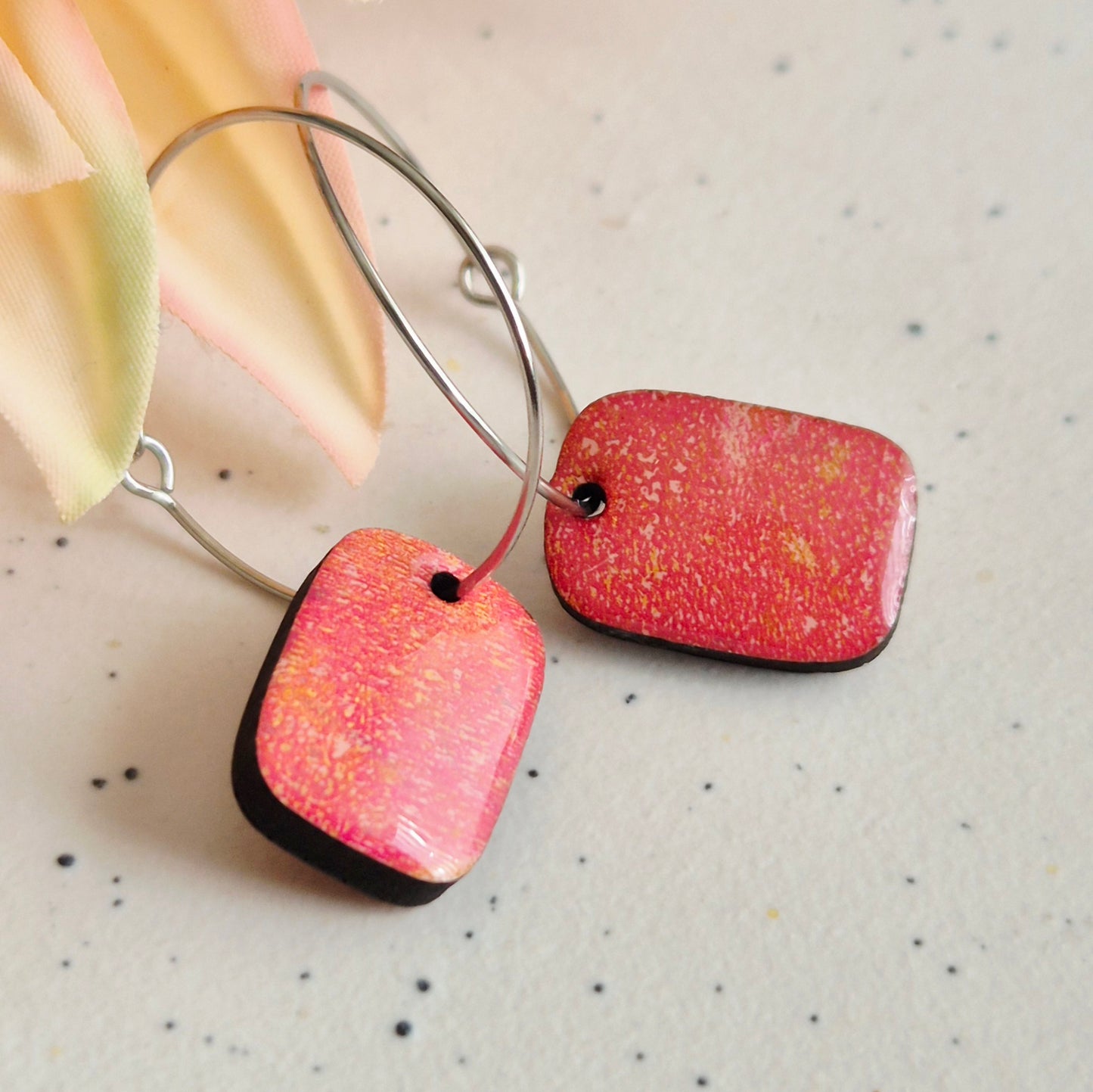 Gel Plate Mini Hoops (peach)