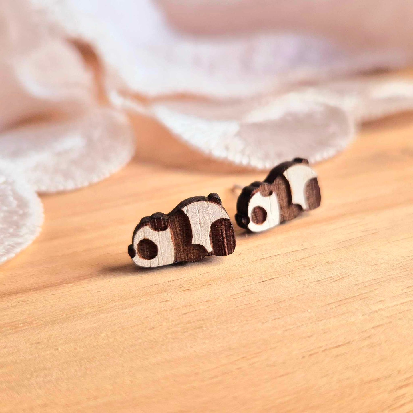 Sleepy Panda Studs
