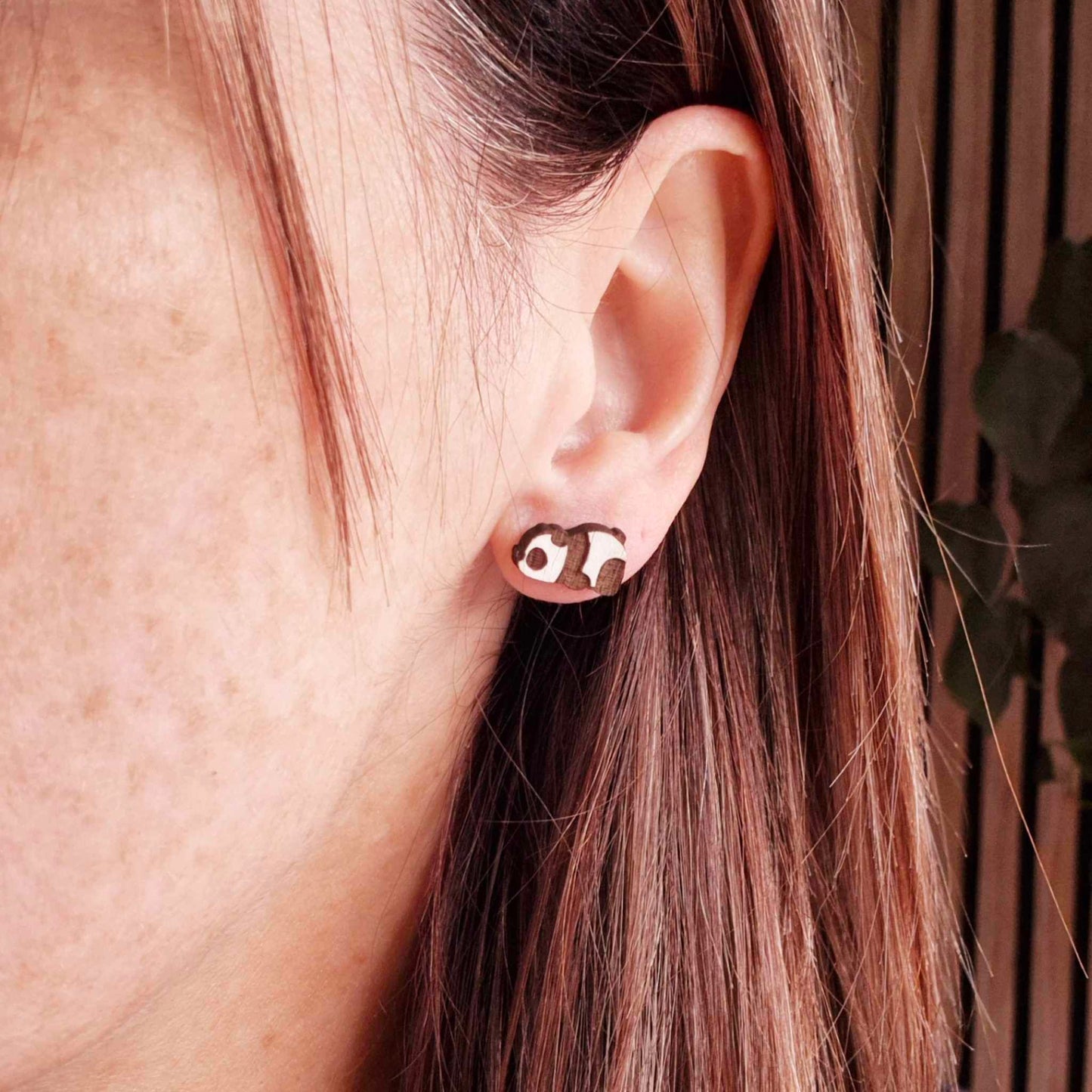 Sleepy Panda Studs