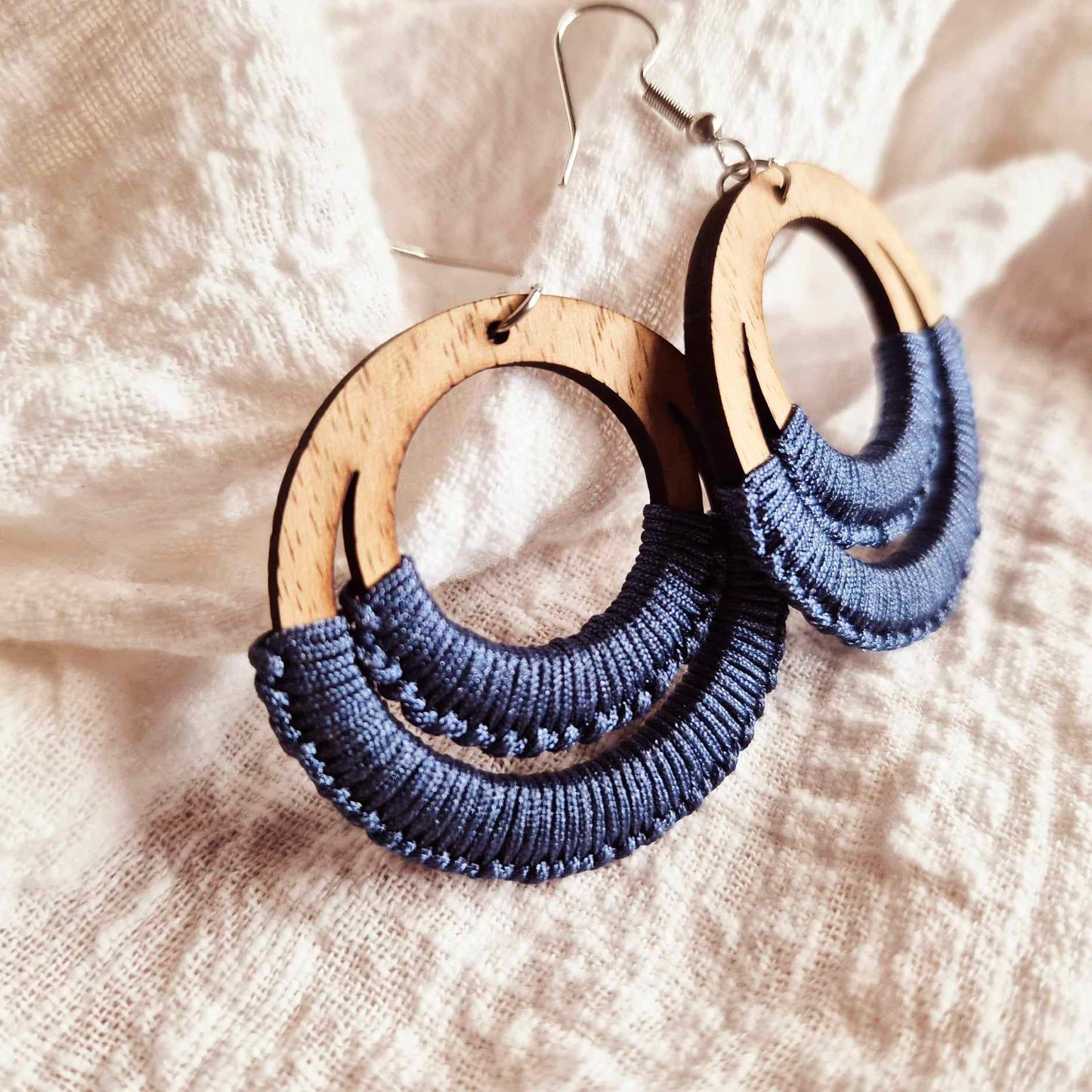 Double Round Macrame Drops (lots of colour options)