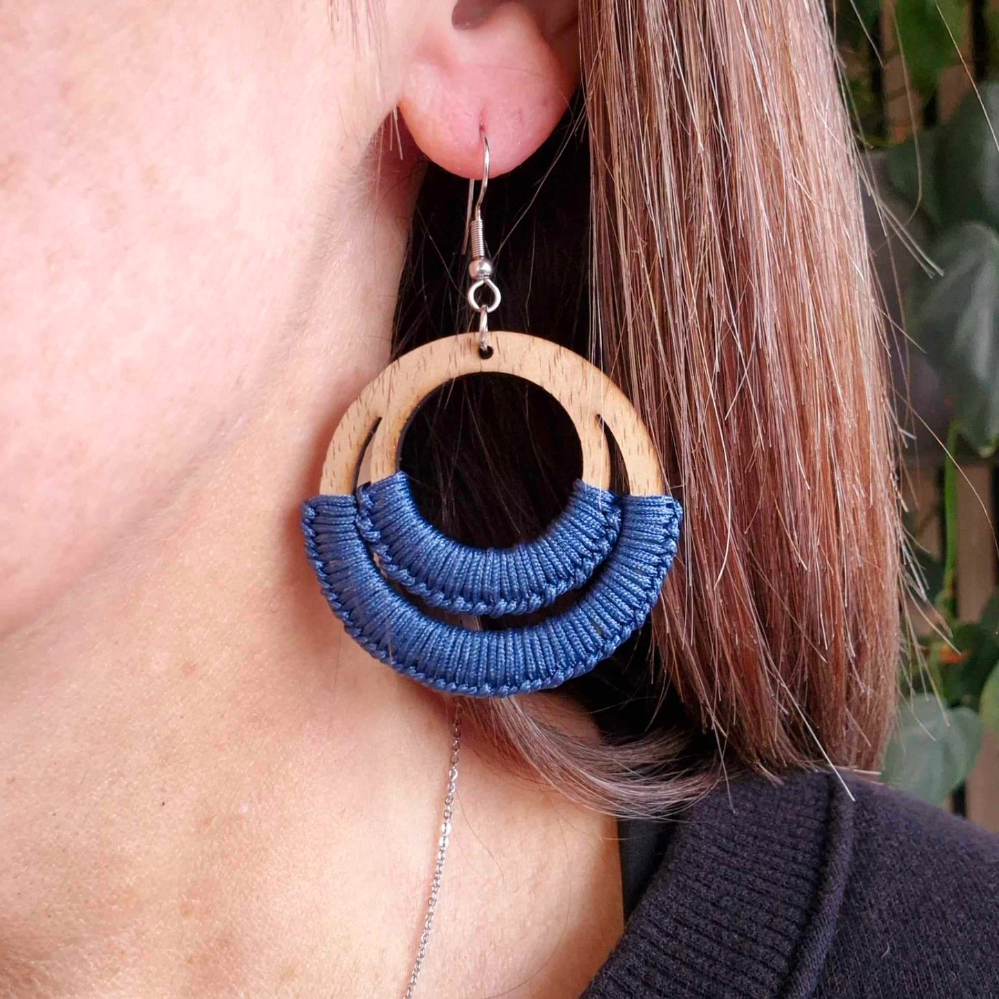 Double Round Macrame Drops (lots of colour options)