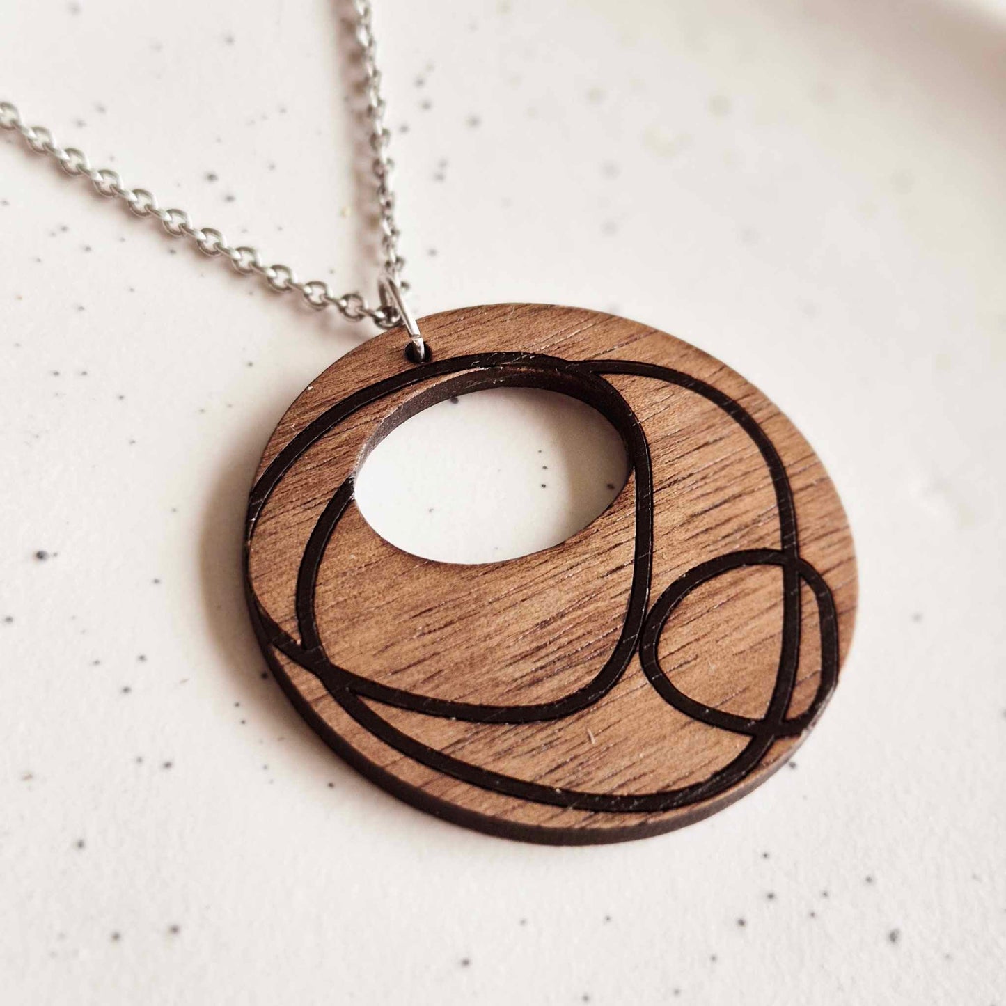 Round Play on Picasso Pendant (chain optional)