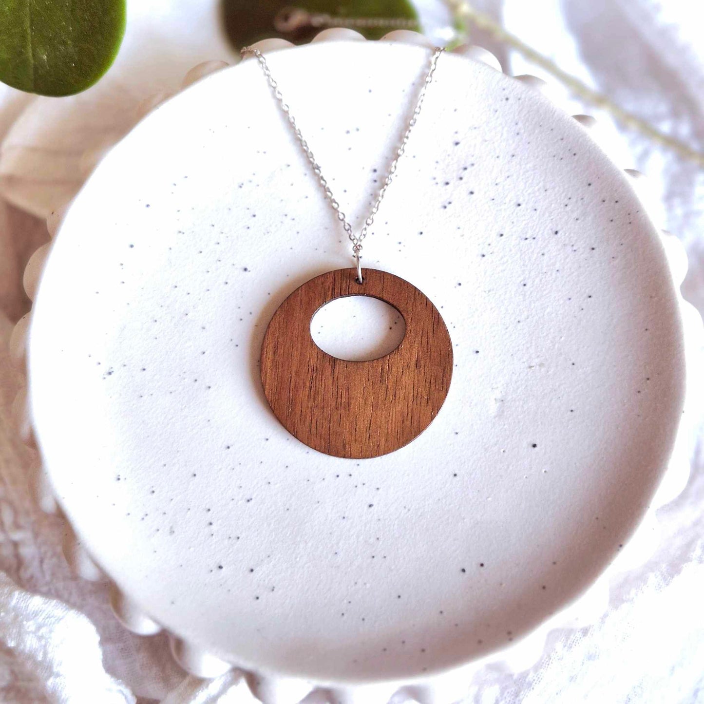 Round Zebra Pendant (chain optional)