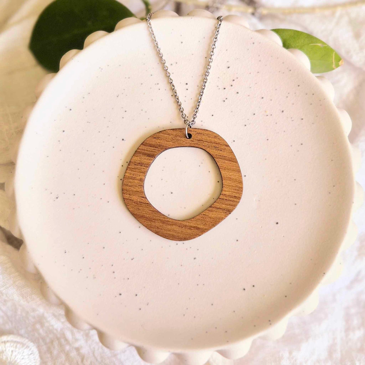 Organic Round Pendant (chain optional)