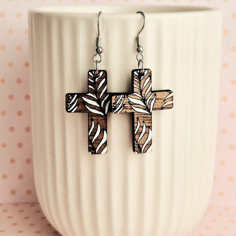 Palm Leaf Cross Drops