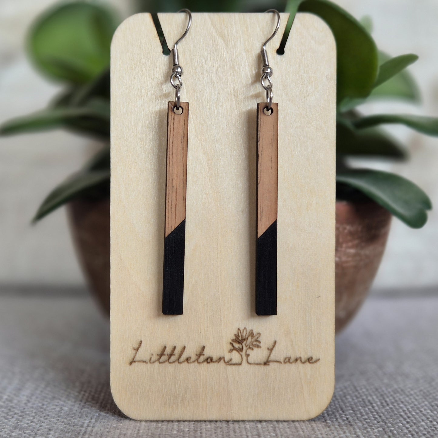 Two Tone Black Rectangle Drops