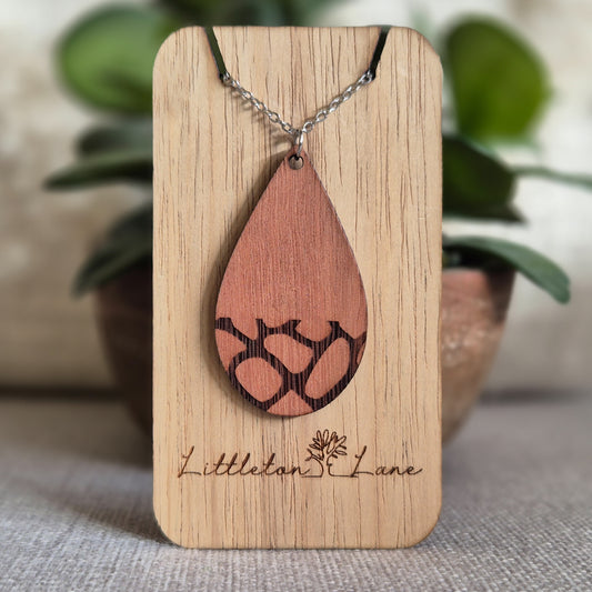 Giraffe Print Pendant (chain optional)