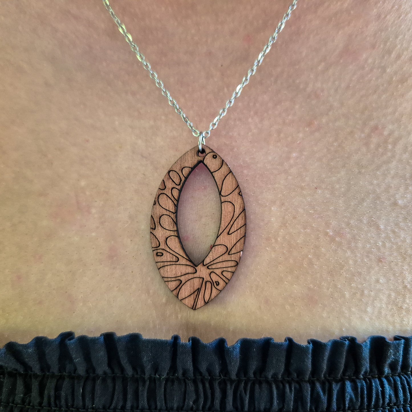 Scored Open Eye Pendant (chain optional)