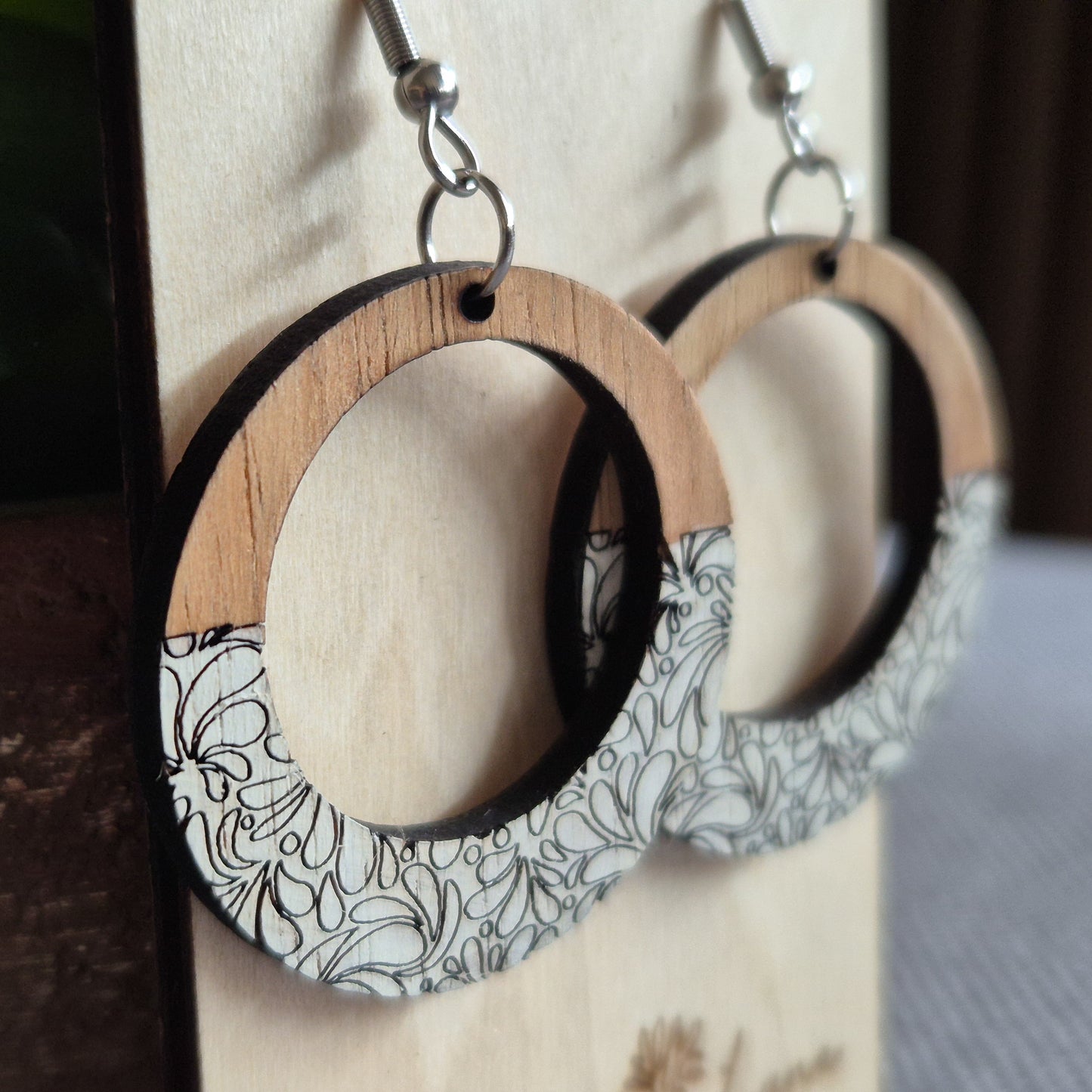 Floral Mist Hoops