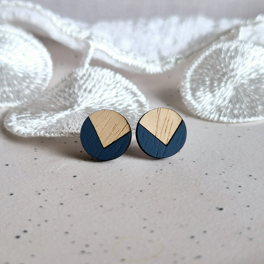 French Blue Geo Studs