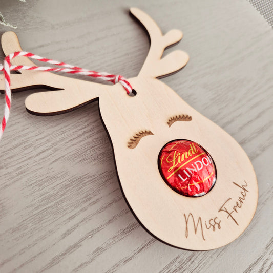 Personalised Reindeer Chocolate Ornament