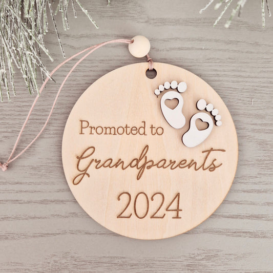 Promoted to Grandparents Ornament