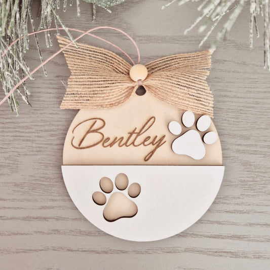 Personalised Round Dog Ornament