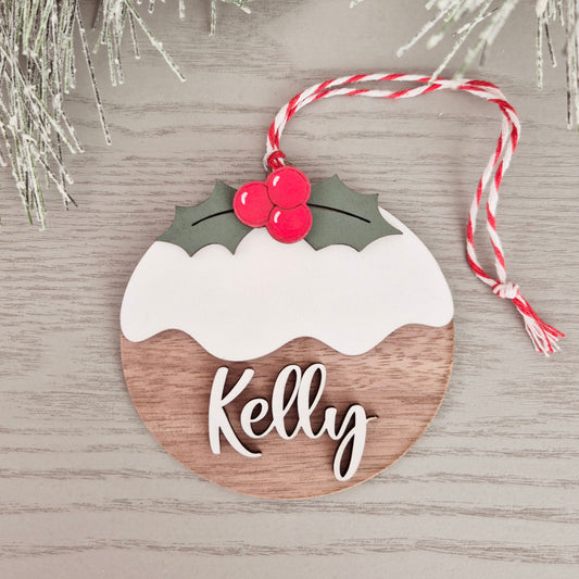 Personalised Christmas Pudding Ornament