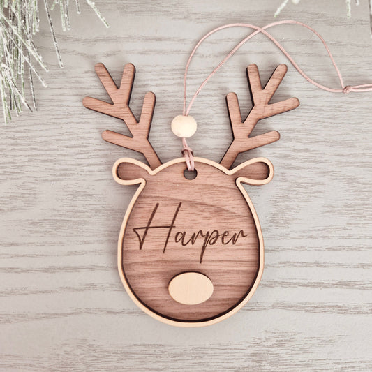 Personalised Reindeer Ornament