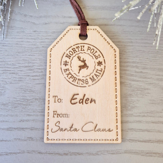 Personalised North Pole Delivery Tag