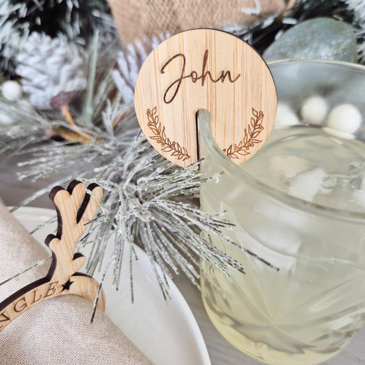 Personalised Bamboo Drinks Hanger