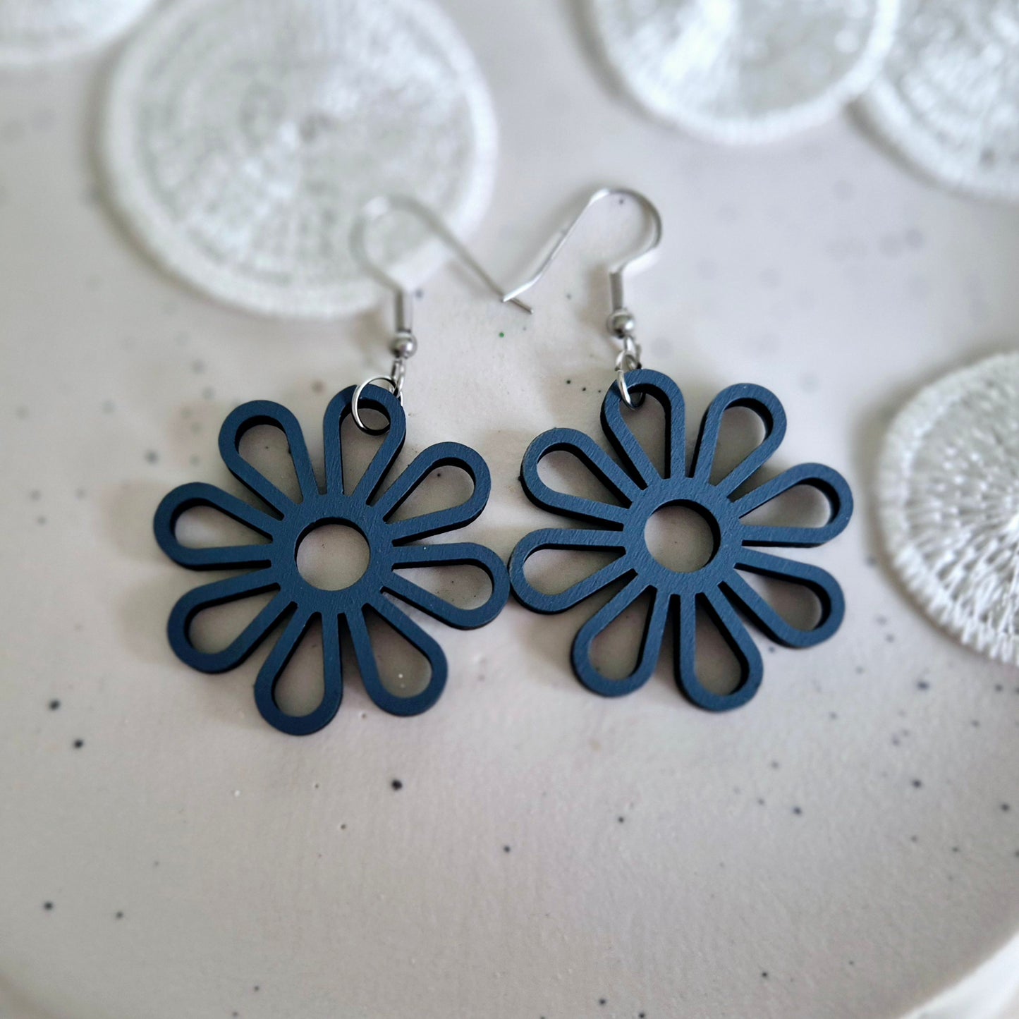 French Blue Daisy Drops