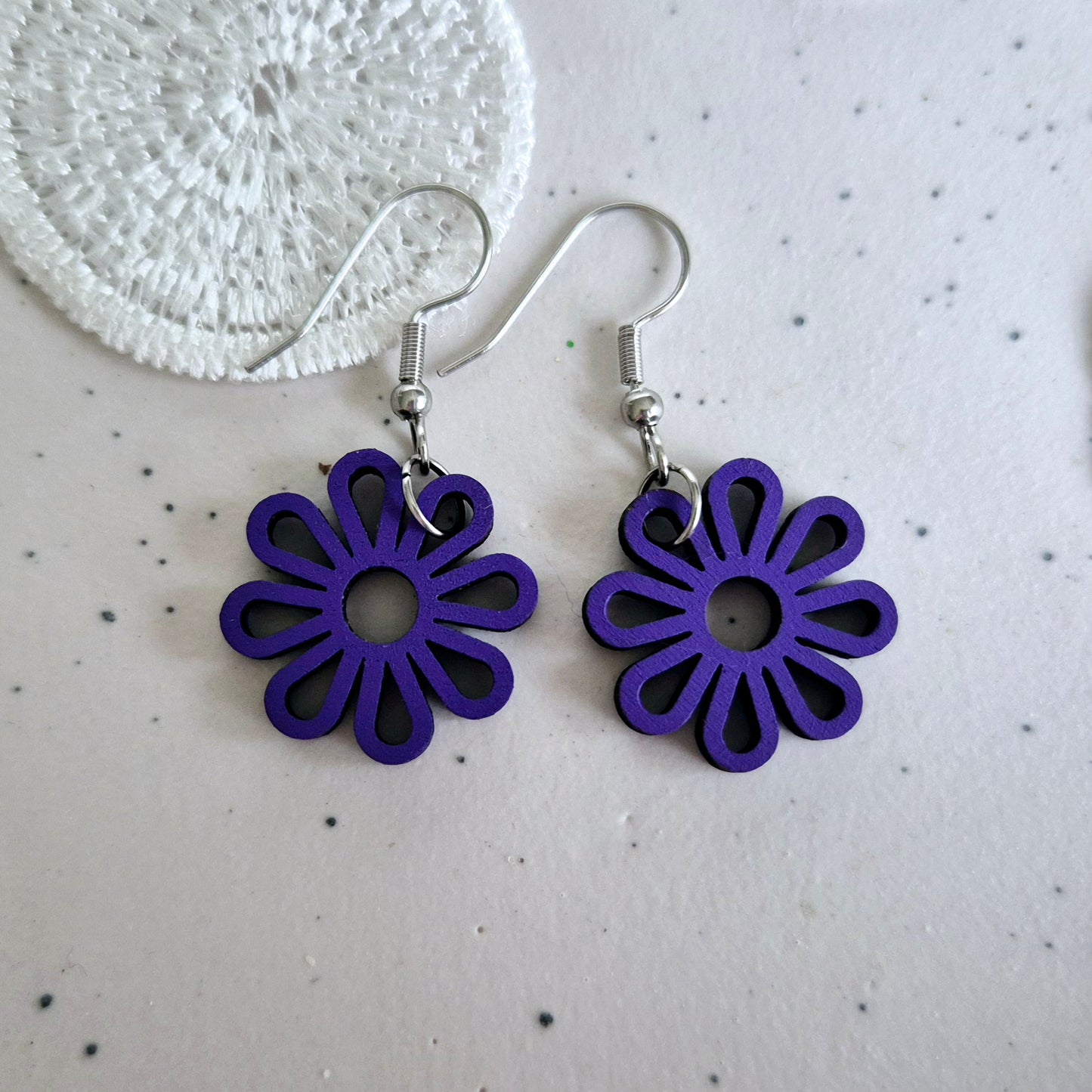 Petite Purple Daisy Drops