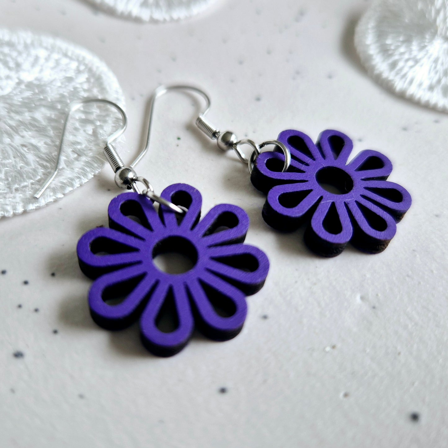 Petite Purple Daisy Drops