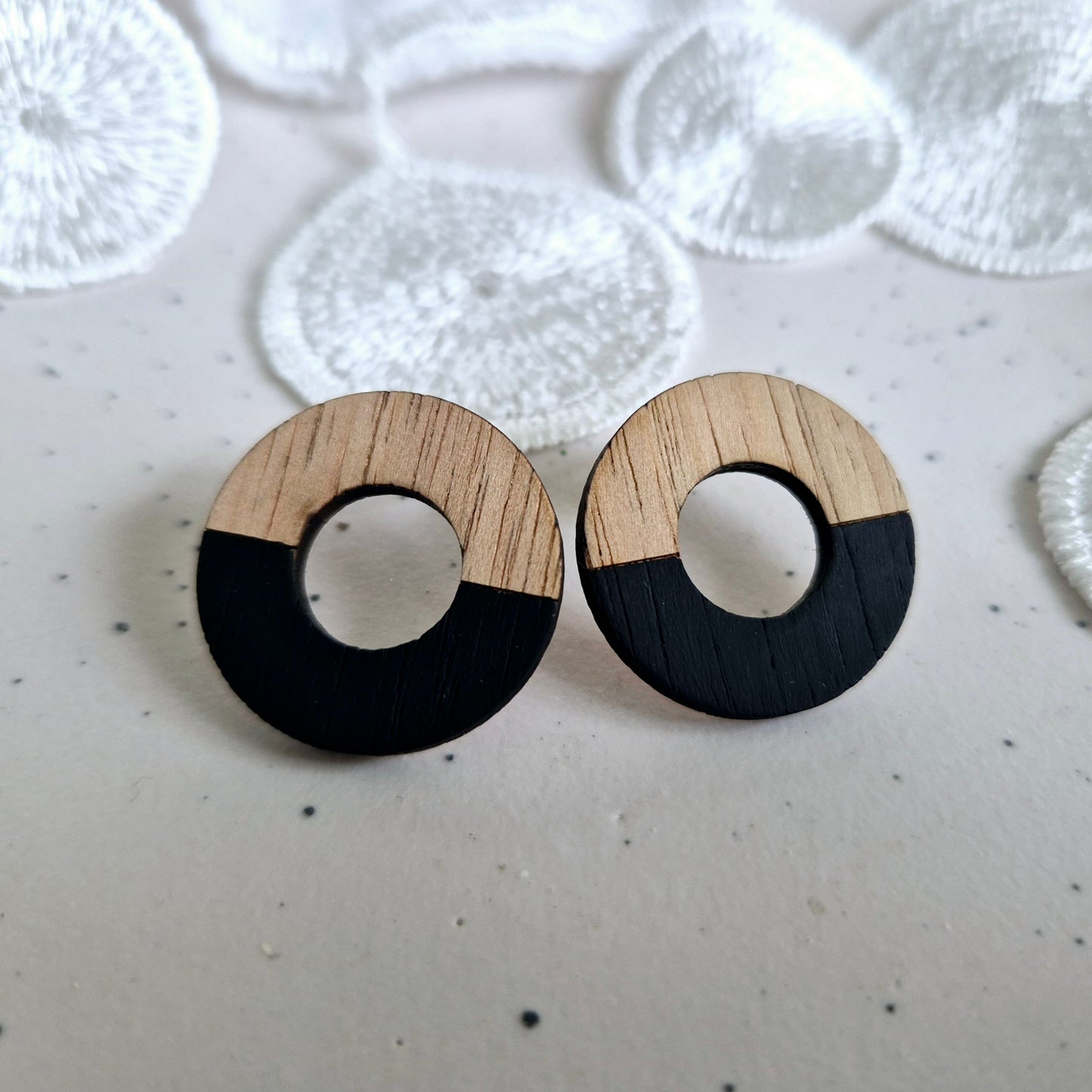 Black Lifesaver Studs