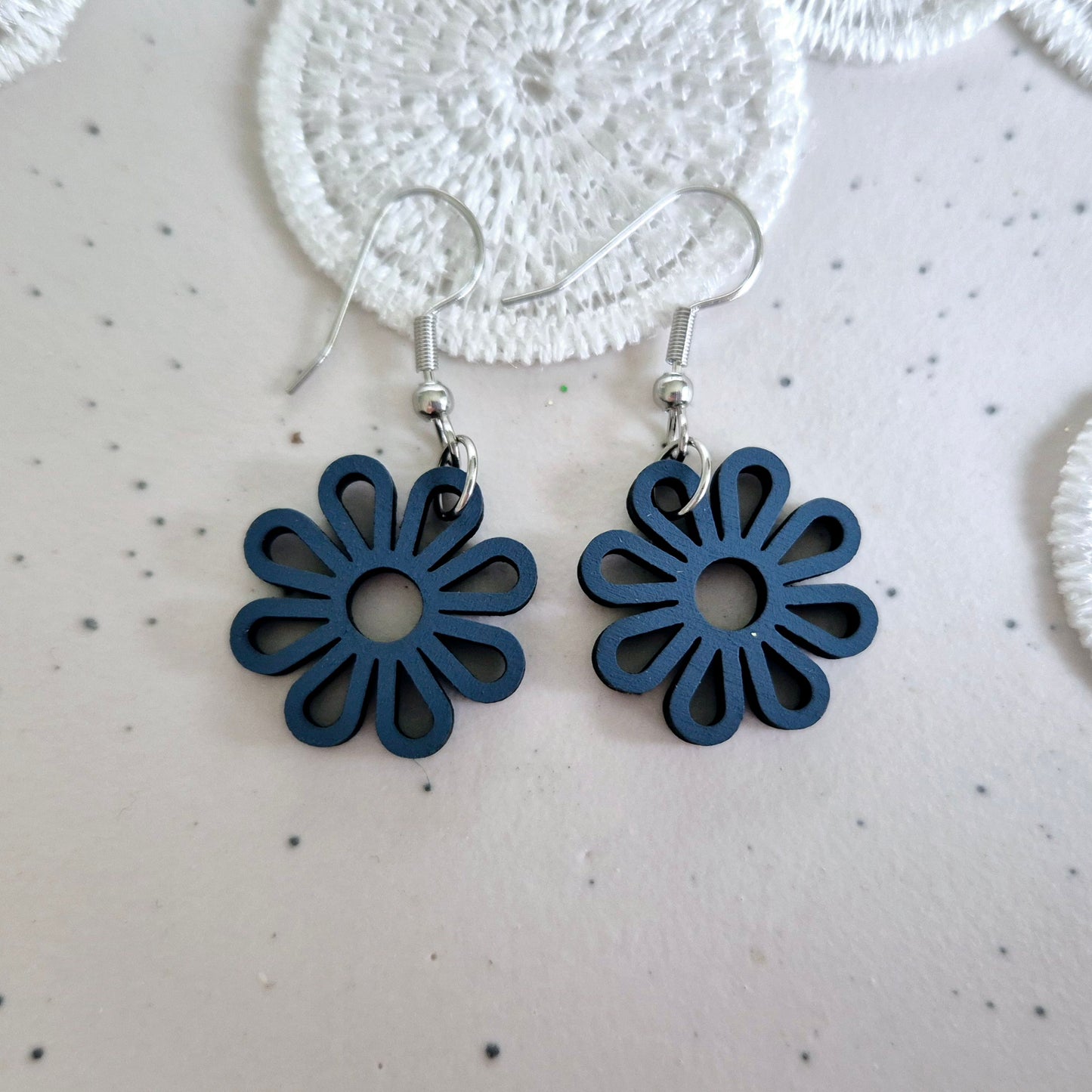 Petite French Blue Daisy Drops