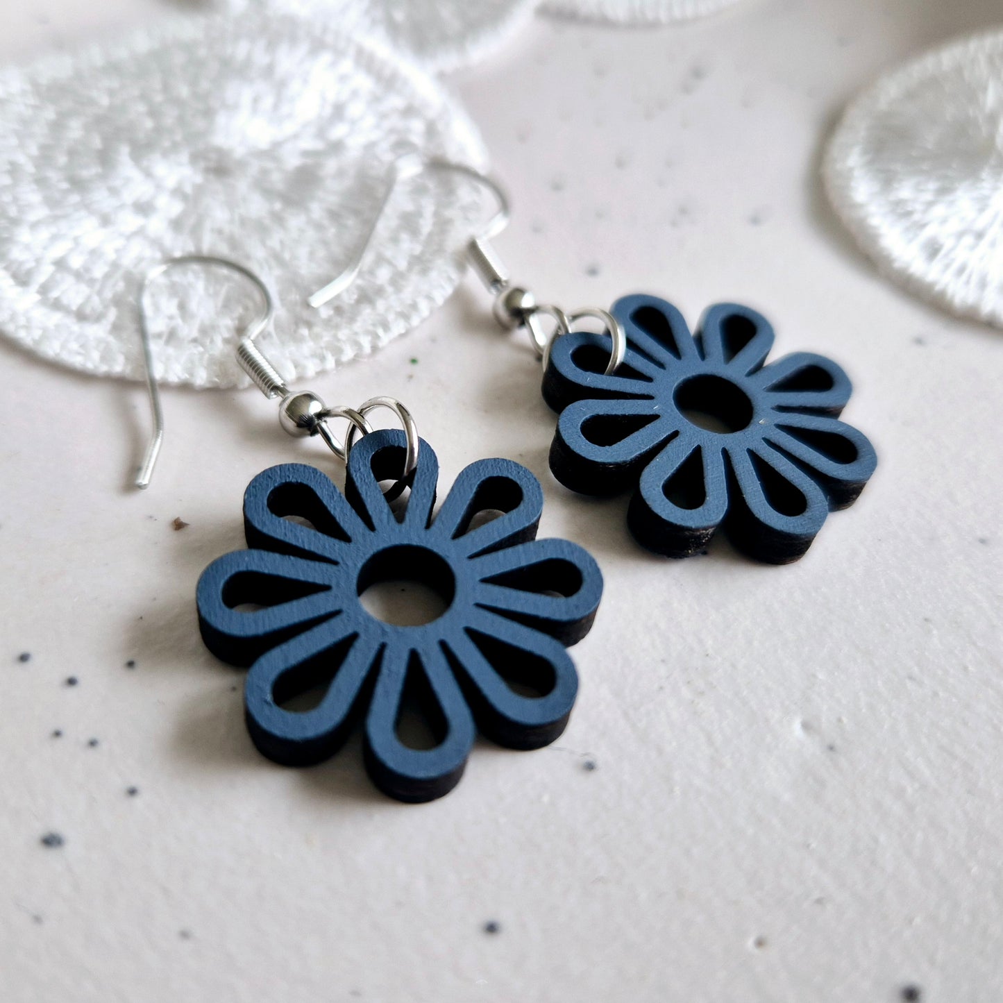 Petite French Blue Daisy Drops