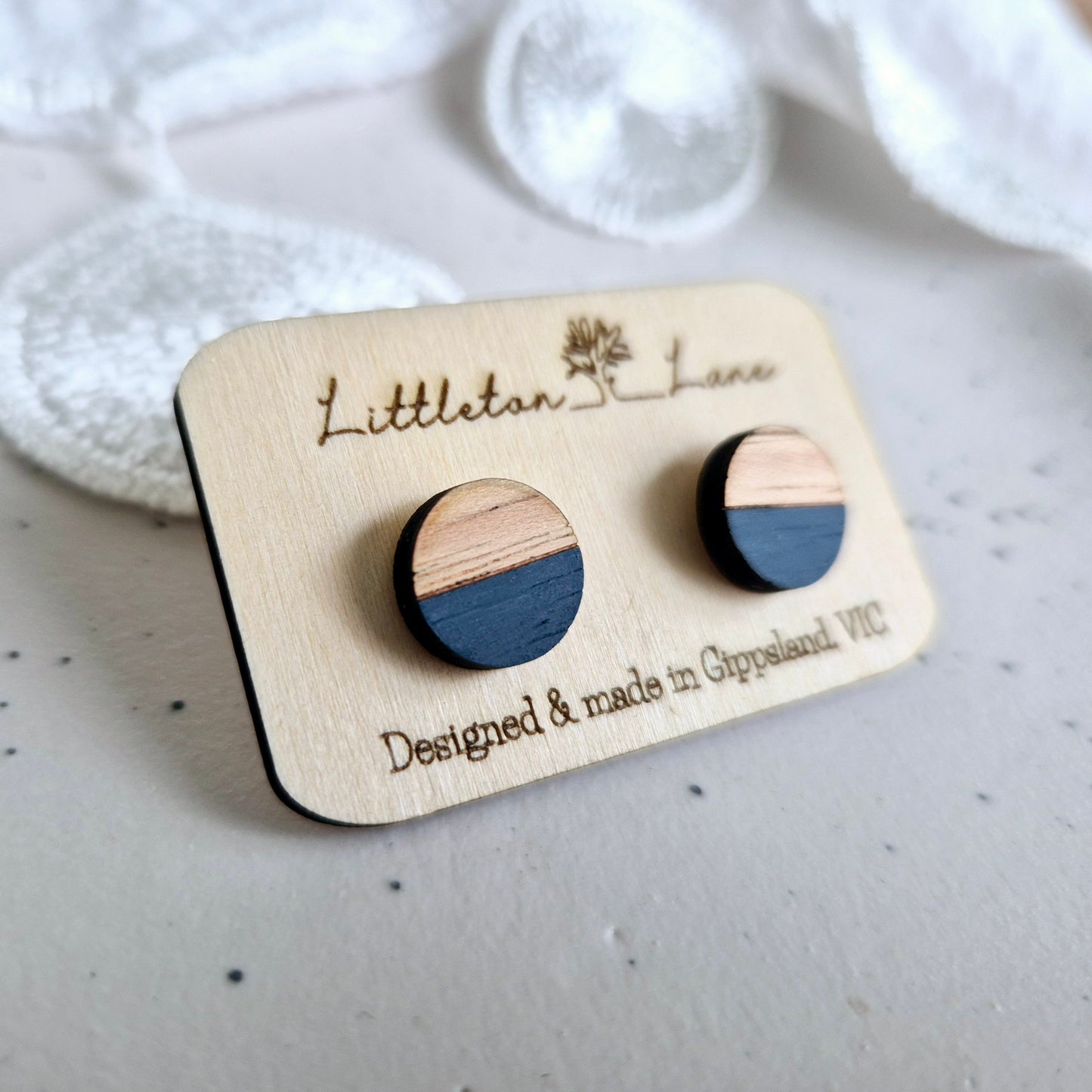 French Blue Pop Studs