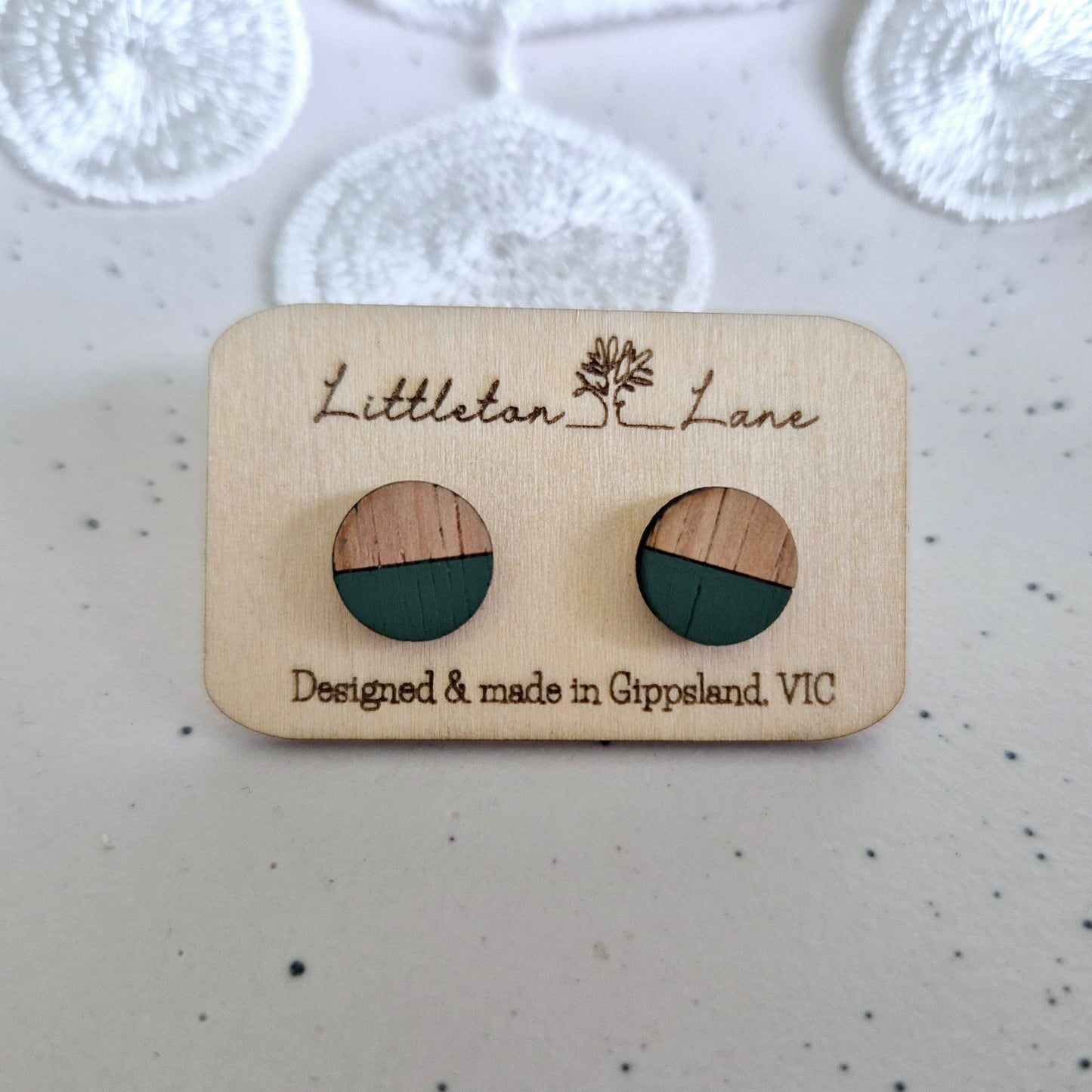 Sage Green Pop Studs