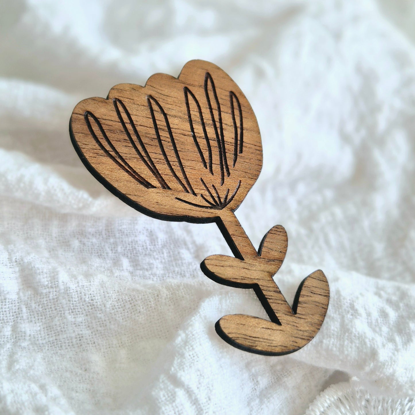 Tall Flower Brooch