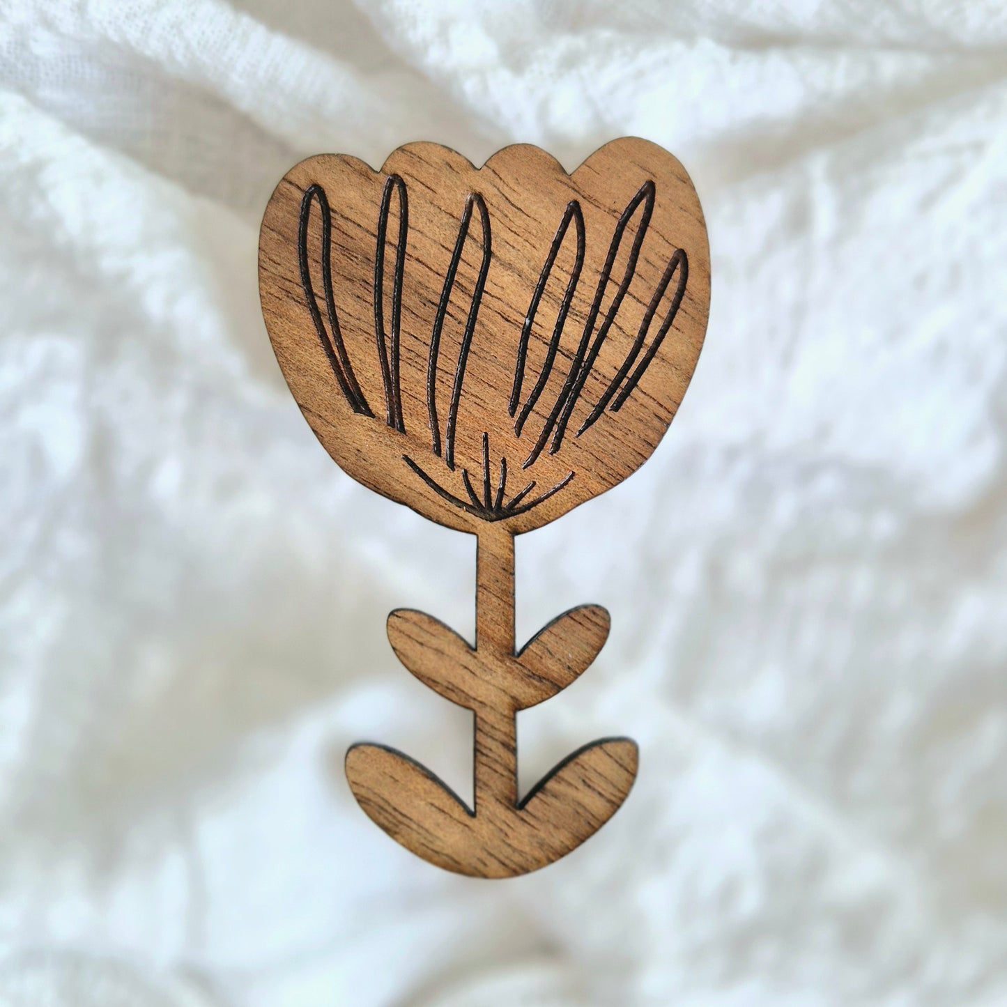 Tall Flower Brooch